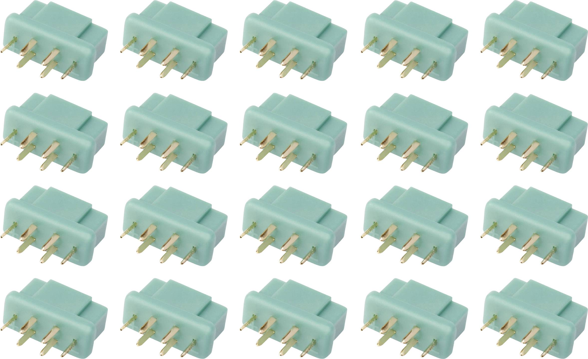 Image of Reely RE-6799050 Battery receptacle MPX Gold-plated 20 pc(s)