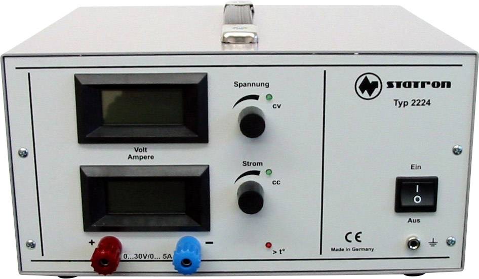 Statron 2224.9 Bench PSU (adjustable voltage) 0 – 30 V 0 – 5 A 150 W No. of outputs 1 x