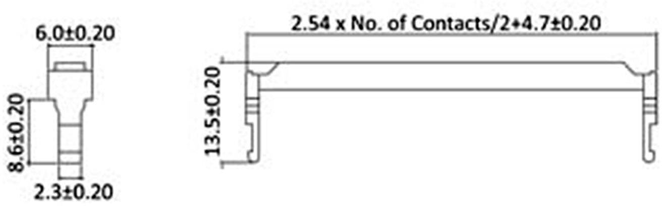 econ connect ZPV8 Strain relief Total number of pins: 8 No. of rows: 2 1 pc(s) Bulk-1
