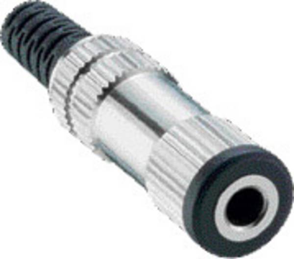 Lumberg 1522 03 3.5 mm audio jack Socket, straight Number of pins: 2 Mono Silver 1 pc(s)