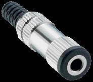 A silver metal nib with a ribbed and cylindrical body. It has dark ends, each fitted with a rubber ring.