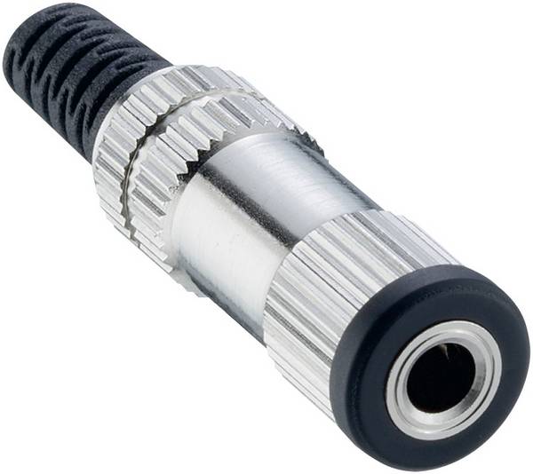 Lumberg 1520 02 3.5 mm audio jack Socket, straight Number of pins: 3 Stereo Silver 1 pc(s)