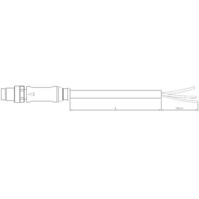 Illustration of a cylindrical connector with stripped ends, length 'L' and 20-mm spacing marked.