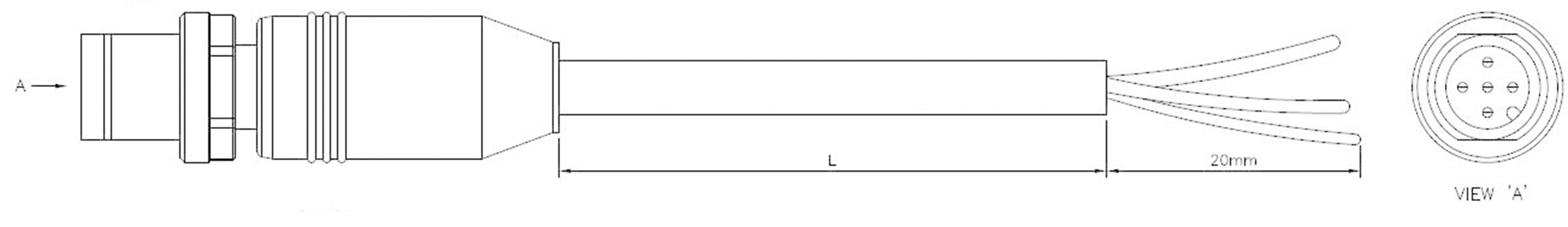 TE Connectivity 2273000-3 Sensor/actuator connector (pre-fab) M8 Plug, straight 5.00 m No. of pins (RJ): 3 1 pc(s)