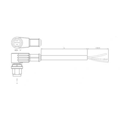 TE Connectivity 2273042-3 Sensor/actuator connector (pre-fab) M12 Plug, straight 5.00 m No. of pins (RJ): 5 1 pc(s) 