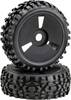 Absima 1:8 Buggy Complete wheels Crossline rough Pin Disk Black 1 Pair