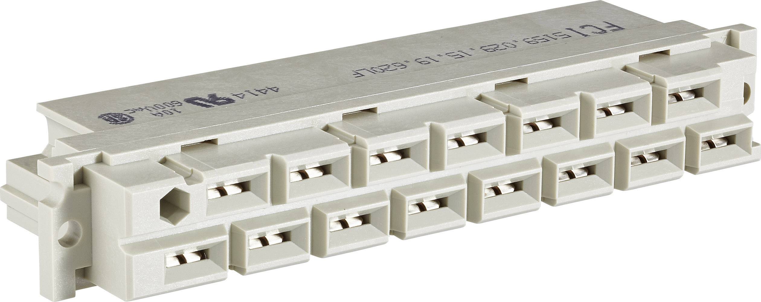 A grey electrical multi-socket connector or adapter, suitable for industrial applications.