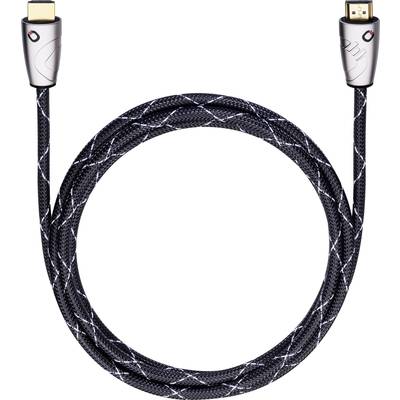 Oehlbach HDMI Cable HDMI-A plug, HDMI-A plug 1.50 m Black 124 gold plated connectors, Ultra HD (4k) HDMI with Ethernet H