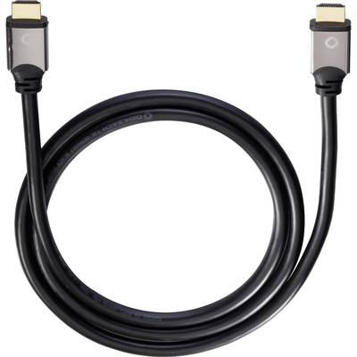 Oehlbach HDMI Cable HDMI-A plug, HDMI-A plug 0.40 m Black 92449 Audio Return Channel, gold plated connectors, Ultra HD (