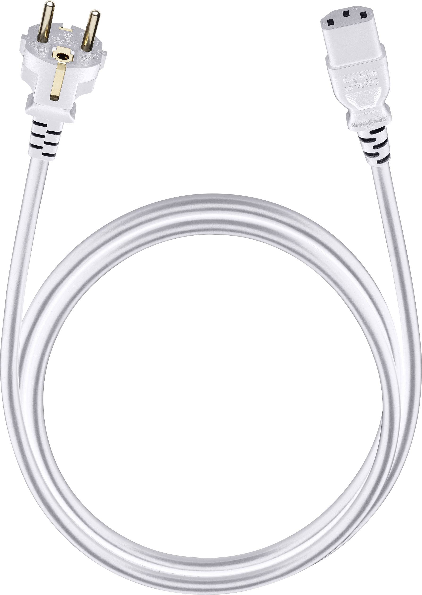 Oehlbach Current Cable [1x PG plug - 1x IEC C13 socket ] 5.00 m White-0
