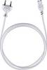 Current Cable [1x Europlug - 1x Small appliances socket (C7)] 1.50 m White Oehlbach Powercord C 7