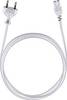 Current Cable [1x Europlug - 1x Small appliances socket (C7)] 5.00 m White Oehlbach Powercord C 7