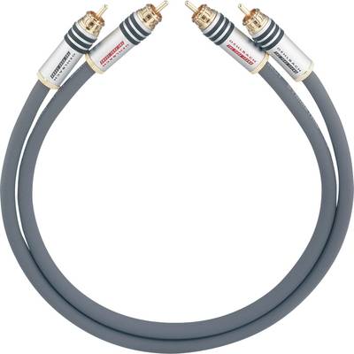 Oehlbach 2017 RCA Audio/phono Cable [2x RCA plug (phono) - 2x RCA plug (phono)] 1.00 m Anthracite gold plated connectors