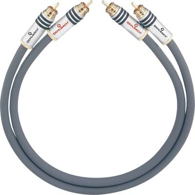 Oehlbach 2091 RCA Audio/phono Cable [2x RCA plug (phono) - 2x RCA plug (phono)] 2.25 m Anthracite gold plated connectors