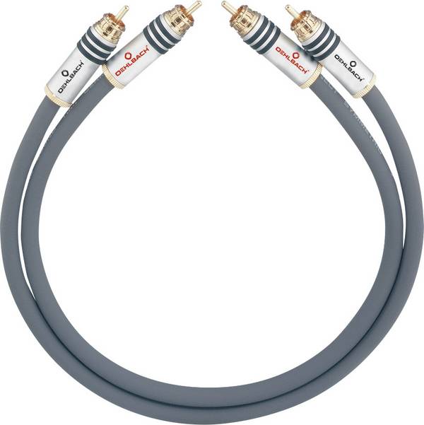 Oehlbach 2095 RCA Audio/phono Cable [2x RCA plug (phono) - 2x RCA plug (phono)] 3.25 m Anthracite gold plated connectors