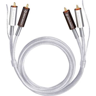 Oehlbach 2601 RCA Audio/phono Cable [2x RCA plug (phono) - 2x RCA plug (phono)] 1.00 m Transparent gold plated connector