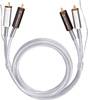 Oehlbach 2601 RCA Audio/phono Cable [2x RCA plug (phono) - 2x RCA plug (phono)] 1.00 m Transparent gold plated connectors