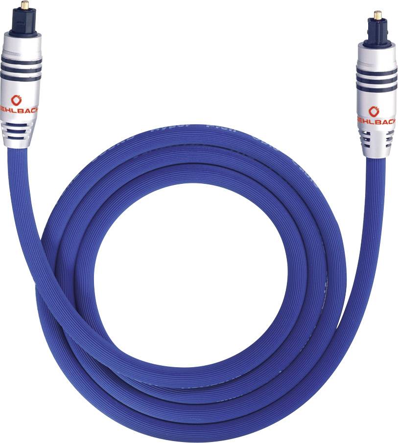 Oehlbach 1382 Toslink Audio/phono Cable [1x Toslink plug (ODT) - 1x Toslink plug (ODT)] 2.00 m Blue gold plated connectors