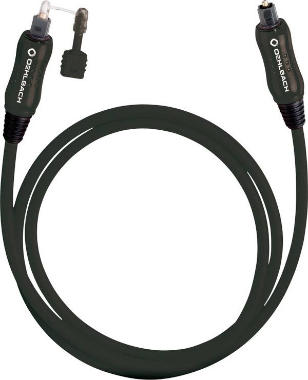 Toslink Audio/phono Cable [1x Toslink plug (ODT) - 1x Toslink plug (ODT)] 2.00 m Black Oehlbach OPTO Star Black
