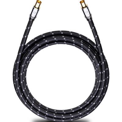 A black dotted cable with gold connectors, suitable for connecting audio devices to transmit high-quality signals.