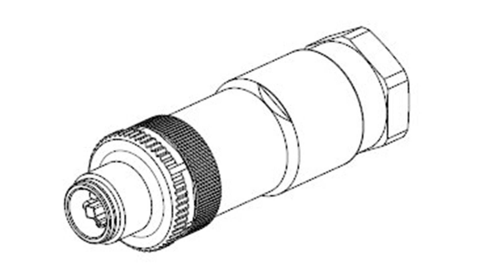 TE Connectivity 2120952-1 Sensor/actuator connector M12 Plug, straight No. of pins (RJ): 8 1 pc(s)