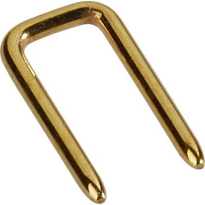 Metal U-shaped pin, likely for binding or stapling devices, gold-coloured.