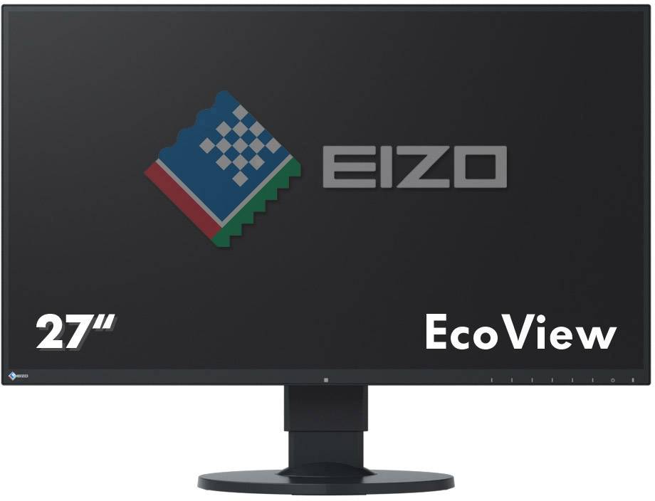 EIZO EV2750-BK LED 68.6 cm (27 inch) EEC A (A+ - F) 2560 x 1440 p WQHD 5 ms DisplayPort, HDMI™, DVI IPS LED