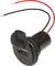 Black and red USB adapter with round connectors and cables, suitable for vehicle or boat electrical systems.