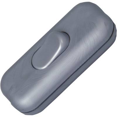 Grey toggle switch with an oval shape, suitable for household appliances.