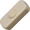 Beige toggle switch in a rectangular housing, suitable for manual control of electrical devices.