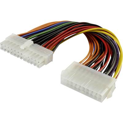 Renkforce Current Cable extension [1x ATX power plug 24-pin - 1x ATX power socket 20-pin] 0.12 m Multi-coloured
