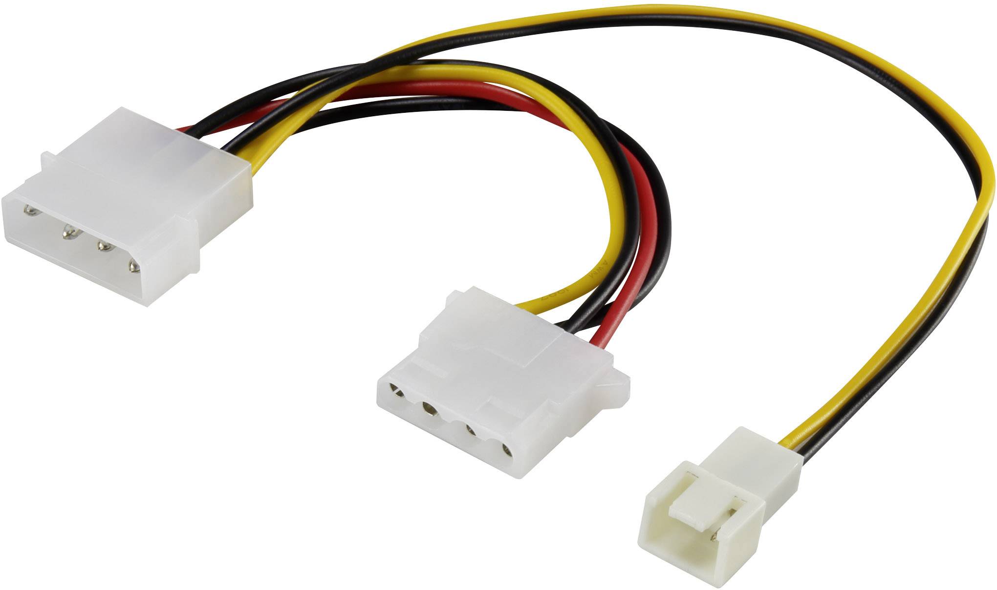 Pc Fan Y Cable 1x Pc Fan Plug 3 Pin 1x Ide Power Socket 4 Pin