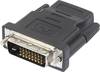 Renkforce RF-4212228 HDMI / DVI Adapter [1x HDMI socket - 1x DVI plug 25-pin] Black