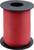 Roll of red wire, wound on a black spool. It is used for electrical applications or craft projects.