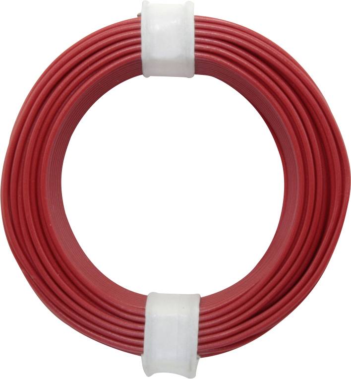 Donau Elektronik 105-0 Jumper wire 1 x 0.20 mm² Red 10 m
