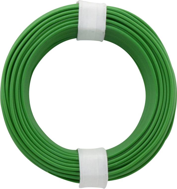 Donau Elektronik 105-4 Jumper wire 1 x 0.20 mm² Green 10 m