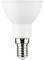 A white LED light bulb with a screw fitting, suitable for energy-efficient lighting.