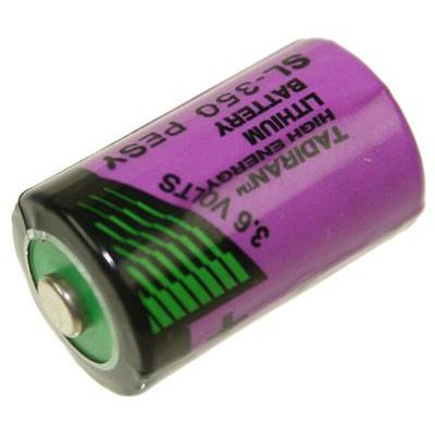 'Lithium battery with 3.6 volts' is written on the battery.