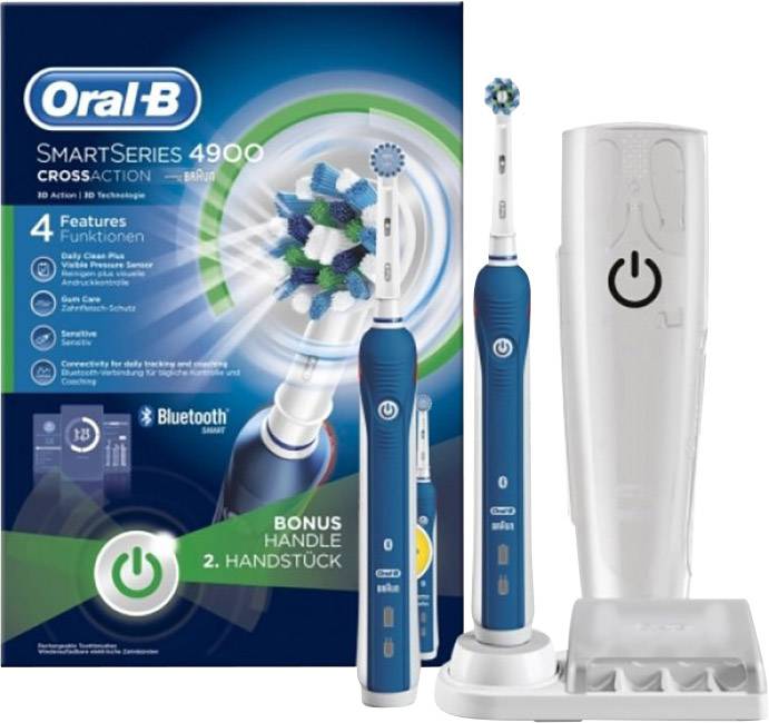 Het koud krijgen wijsheid Stoutmoedig Oral-B Smart Series 4900 Cross Action 610151 Electric toothbrush  Rotating/vibrating/pulsating Blue | Conrad.com