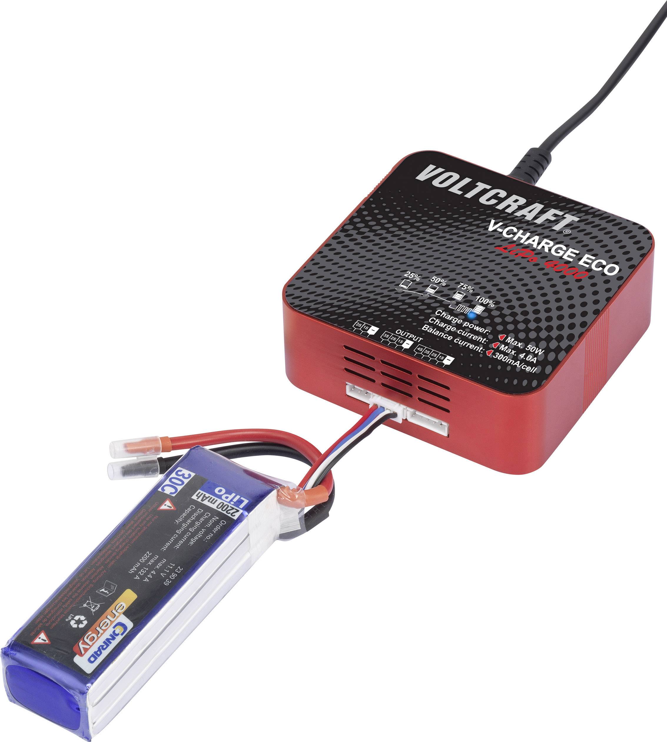 VOLTCRAFT V-Charge Eco LiPo 4000 Scale model battery charger 230 V, 115 V 4 A LiPolymer-2