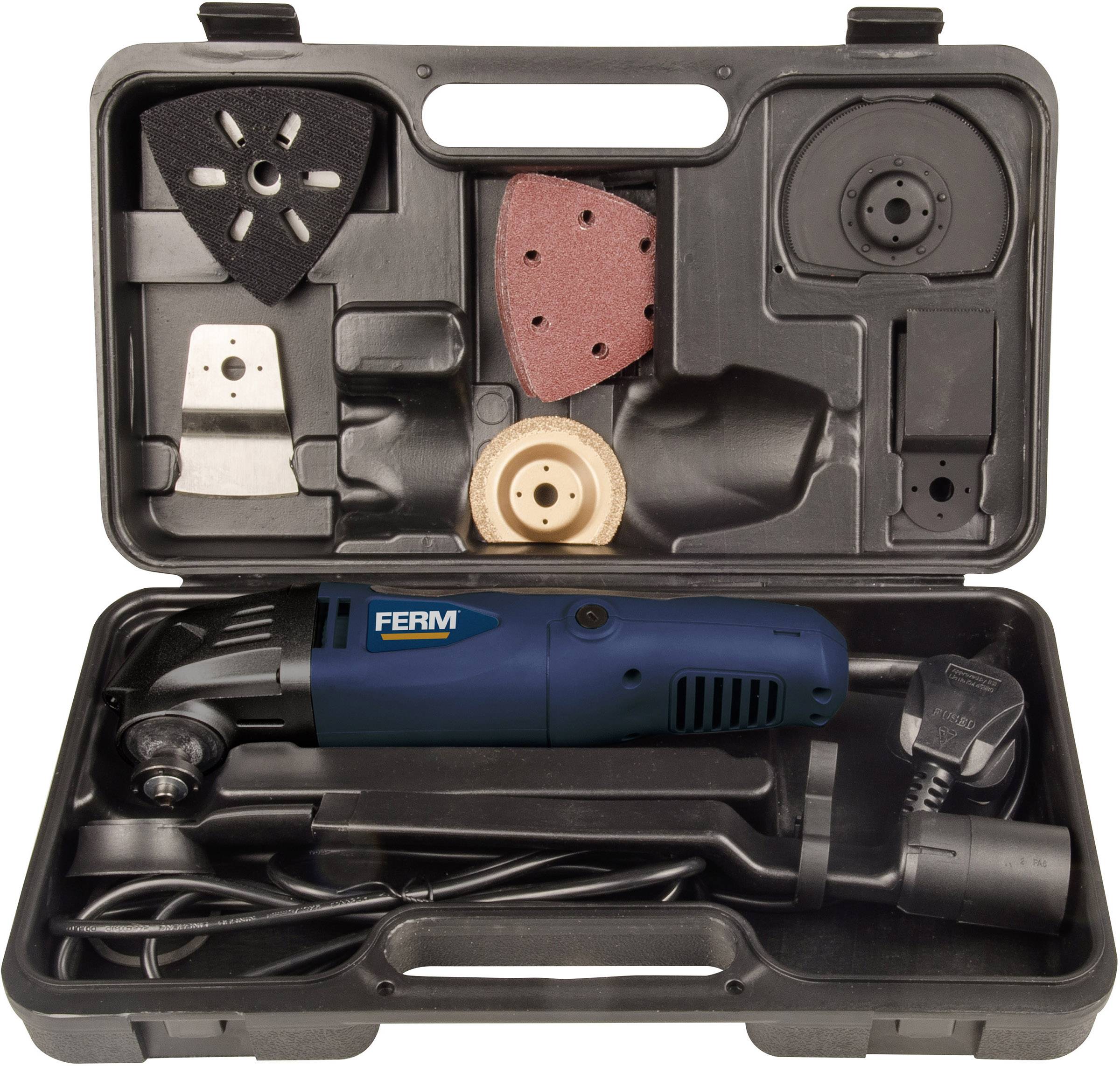 Ferm OTM1005 OTM1005 Multifunction tool incl. accessories, incl. case 17-piece 280 W-2