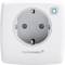 White Homematic IP smart plug with a blue button in the top right corner, suitable for intelligent device control.