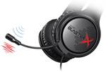 Sound BlasterX Sound BlasterX H3 Gaming Over-ear headset Corded (1075100) Stereo Black, Red Microphone noise cancelling, Noise cancelling