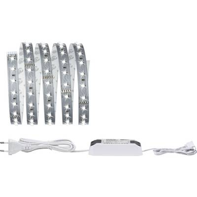 LED light strip with power supply and cable. The strips illuminate white and can be flexibly arranged. Ideal for decorating.