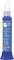 Blue adhesive bottle with white nozzle, product name 'AN 302-72', for thread locking. Contains details about temperature and strength resistance.