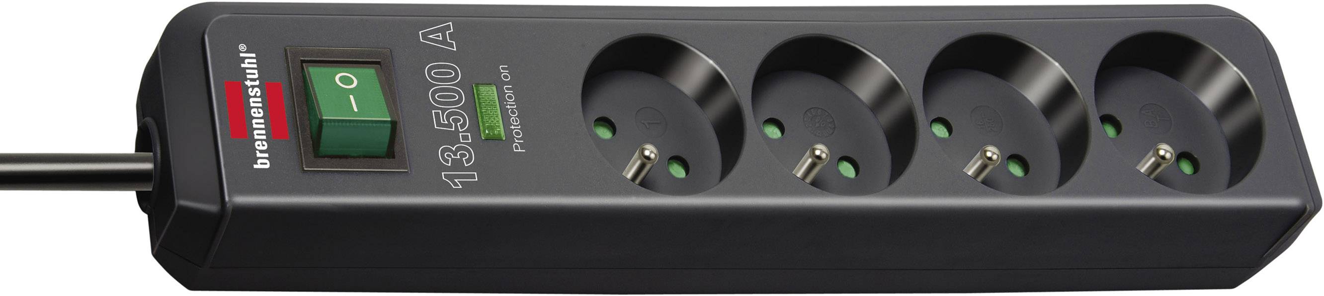 Brennenstuhl 1153904314 Surge protection power strip 4x Anthracite FR connector 1 pc(s)