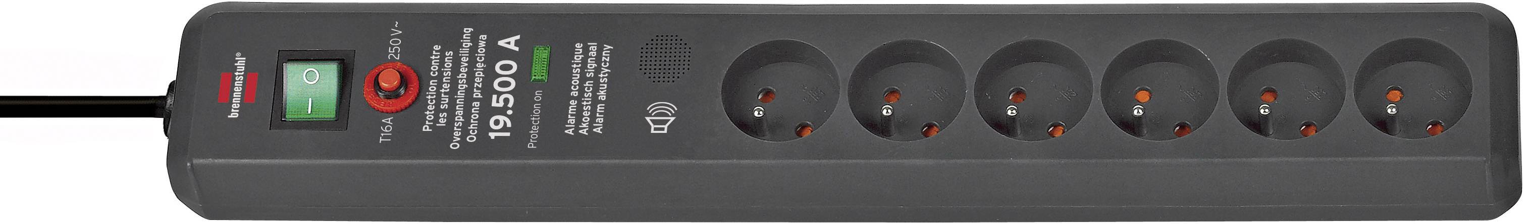 Brennenstuhl 1159541376 Surge protection power strip 6x Anthracite FR connector 1 pc(s)