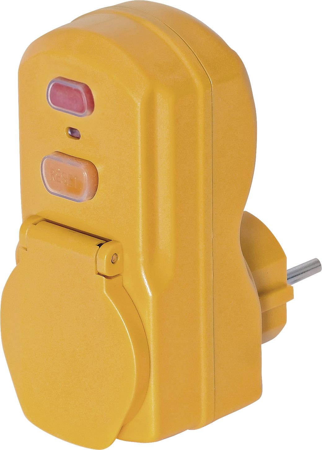 Brennenstuhl 1290631 RCCB in-line socket PRCD Yellow IP54