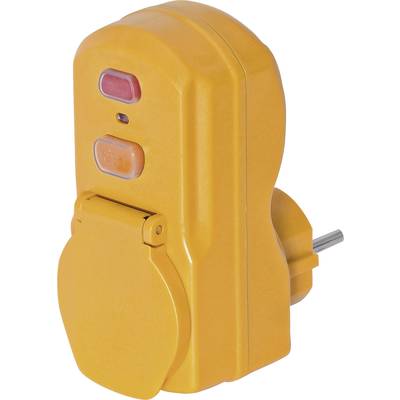 Brennenstuhl 1290631 Safety in-line socket    Yellow IP54