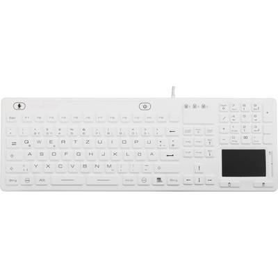 iM-IKB110-WH Keyboard Renkforce White Splashproof, Dustproof, Touch surface 